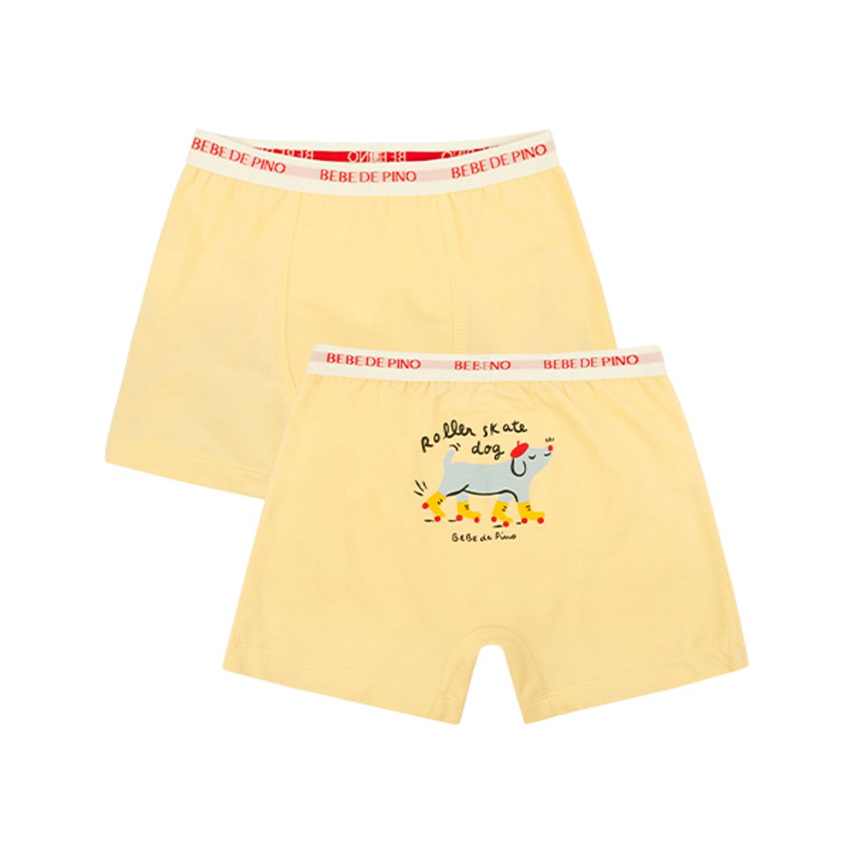 베베드피노 언더웨어(BEBEDEPINO UNDERWEAR) 남아옐로우스케이팅도그사각팬티_BU41UP302