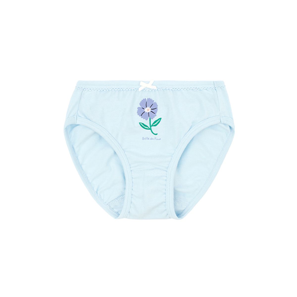 베베드피노 언더웨어(BEBEDEPINO UNDERWEAR) 여아블루플라워삼각팬티_BU41UP411