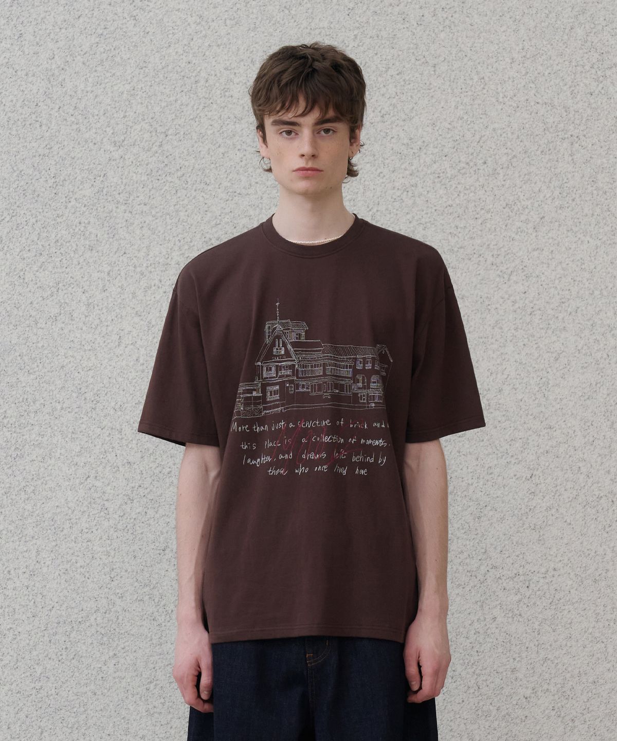 노운(NOUN) mood t-shirts (brown)