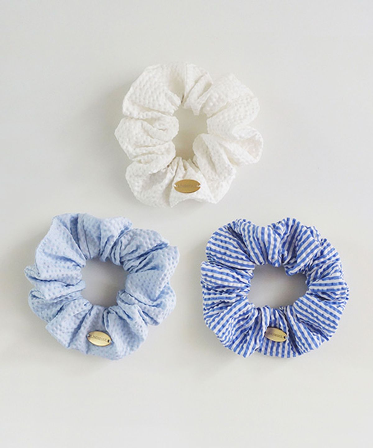 링서울(LINGSEOUL) [3set] mini seersucker scrunchie