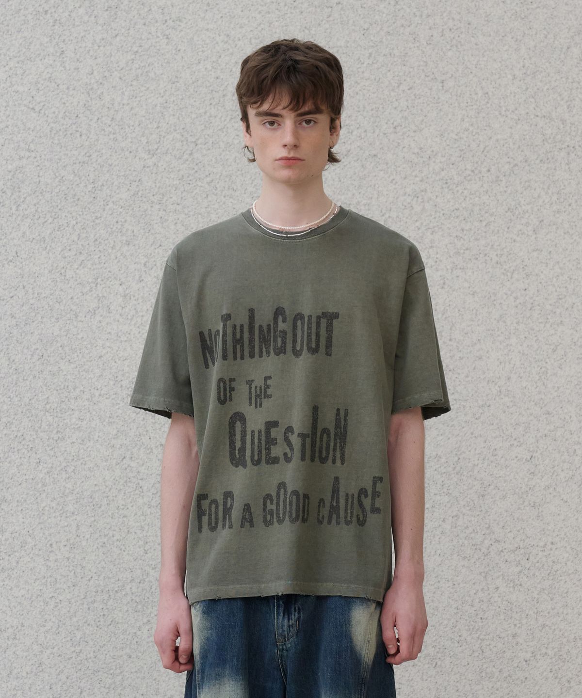 노운(NOUN) question vtg t-shirts (deep green)