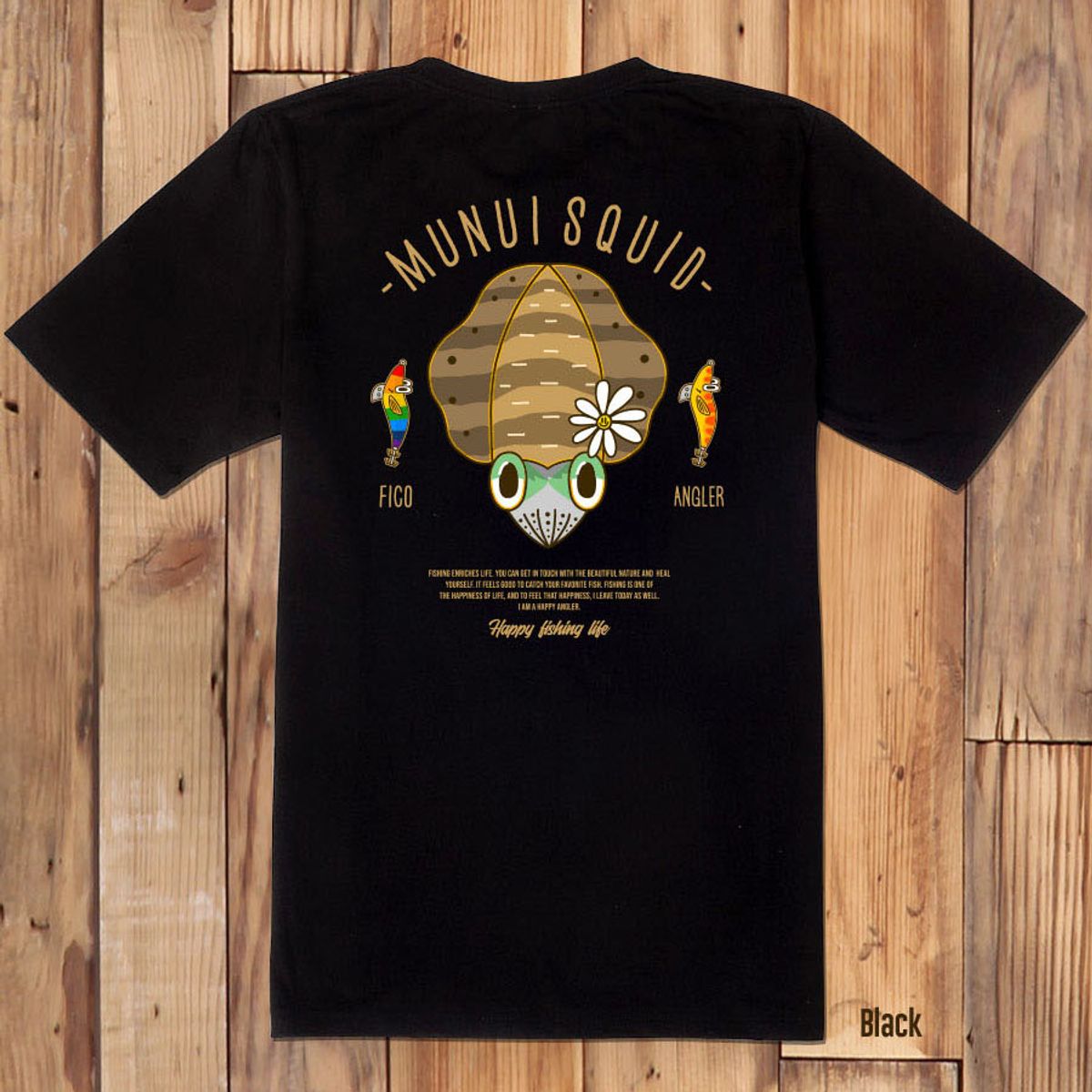 돌돌(DOLDOL) FICO_tshirts-278 피코앵글러 낚시 브랜드 무늬오징어 디자인 티셔츠 반팔티