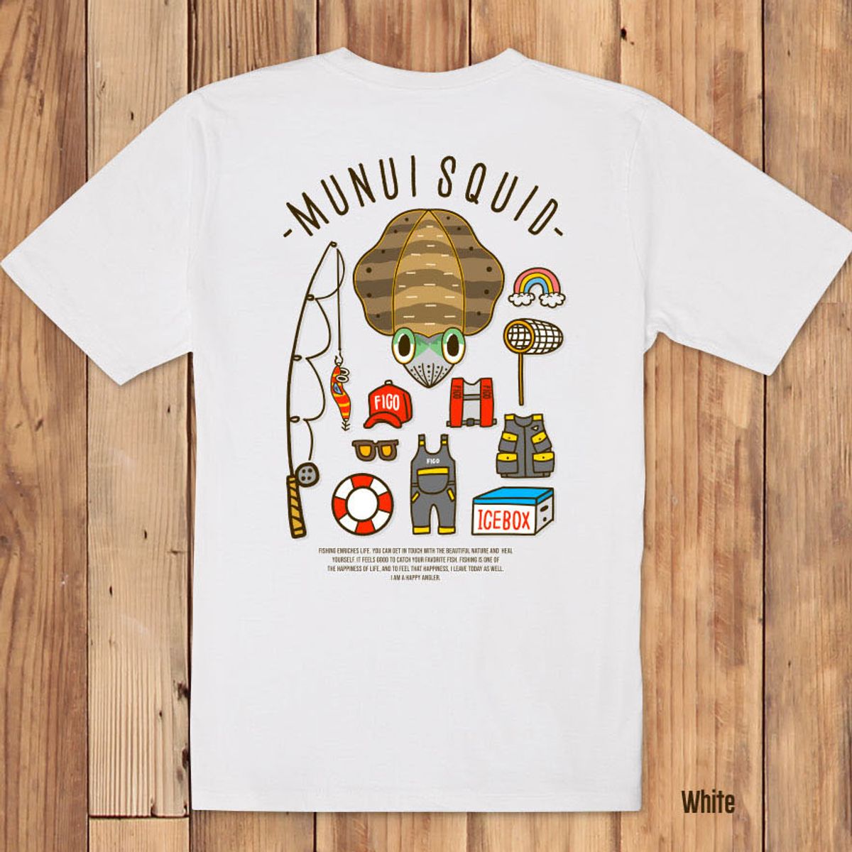 돌돌(DOLDOL) FICO_tshirts-280 피코앵글러 낚시 브랜드 무늬오징어 디자인 티셔츠 반팔티