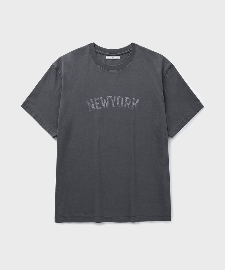 VTG NEWYORK LOGO PRINTED T-SHIRT [CHARCOAL]