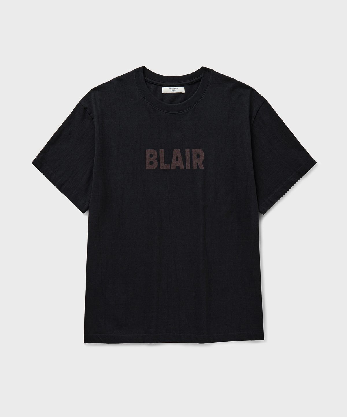 유니온블루(UNION BLUE) VTG BLAIR LOGO PRINTED T-SHIRT [BLACK]