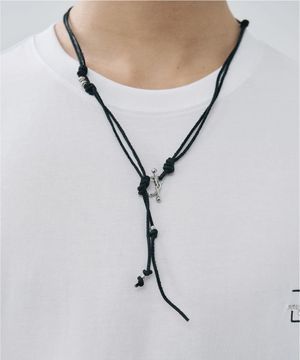 텍스쳐드 에스닉 네크리스 [블랙]