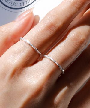 925실버 눈꽃 체인 레이어드 은 실반지 1+1 키프