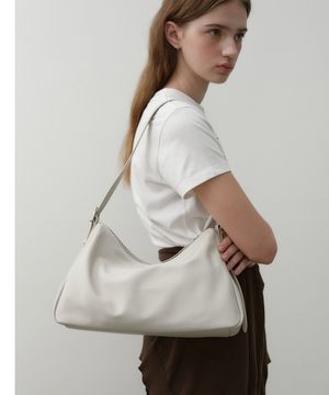 더블 비죠 숄더 나일론 아이보리