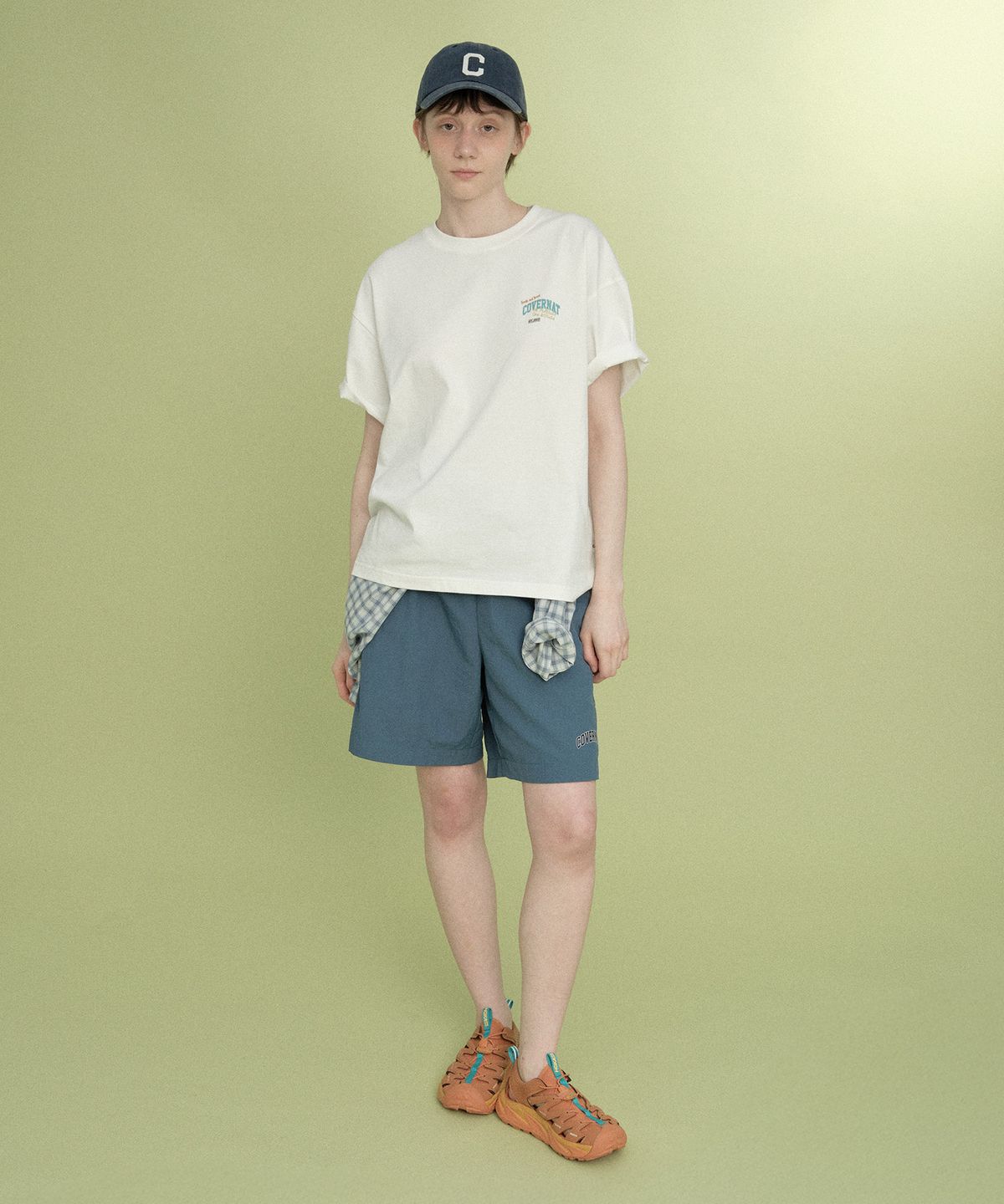 커버낫(COVERNAT) 레귤러 이지 나일론 쇼츠 Turquoise