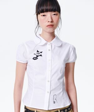 타투 프린트 셔츠 [화이트]