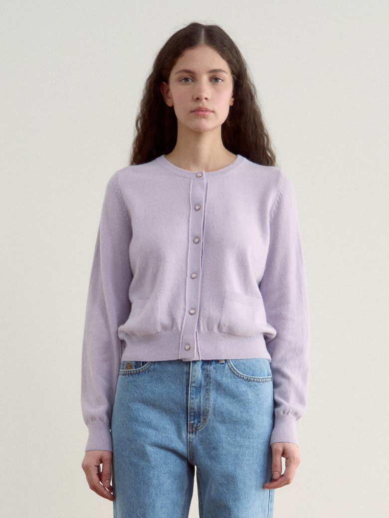 Hepburn Wool Cardigan (Lavender)
