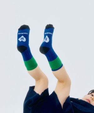 컬러블록 키즈 삭스 블루