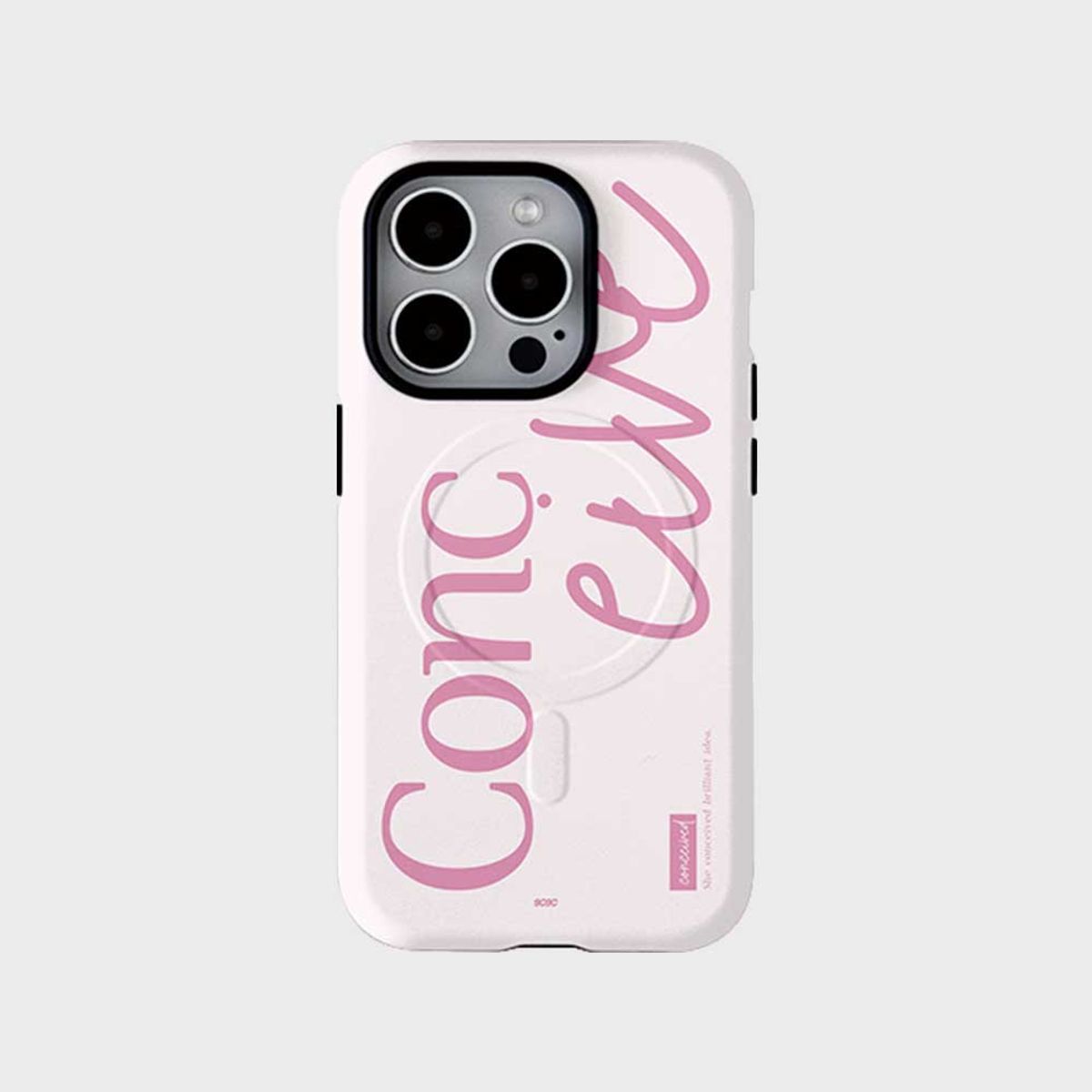 코쿼드(COQUAD) 9C9C 컬러 레터 파스텔 핑크 맥세이프 아머 케이스_컨시브파스텔핑크