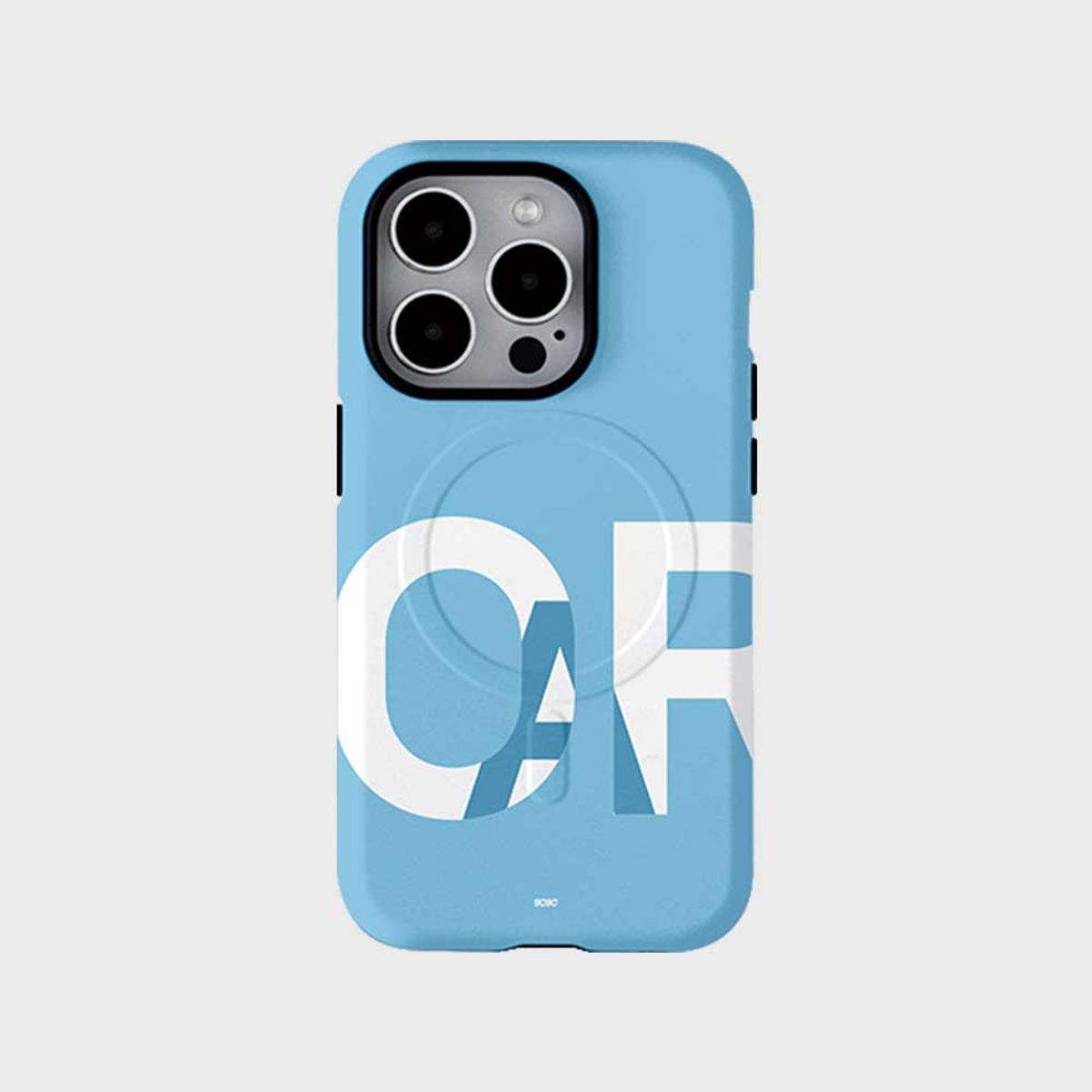 코쿼드(COQUAD) 9C9C 컬러 레터 파스텔 블루 맥세이프 아머 케이스_에이파스텔블루