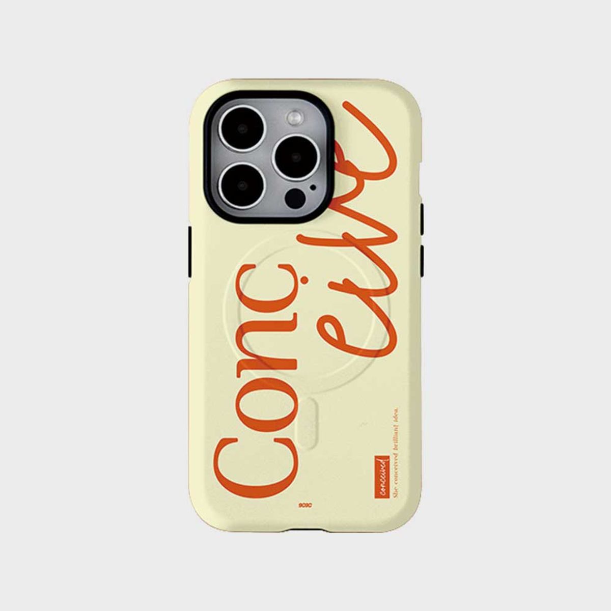 코쿼드(COQUAD) 9C9C 컬러 레터 오렌지 맥세이프 아머 케이스_컨시브오렌지