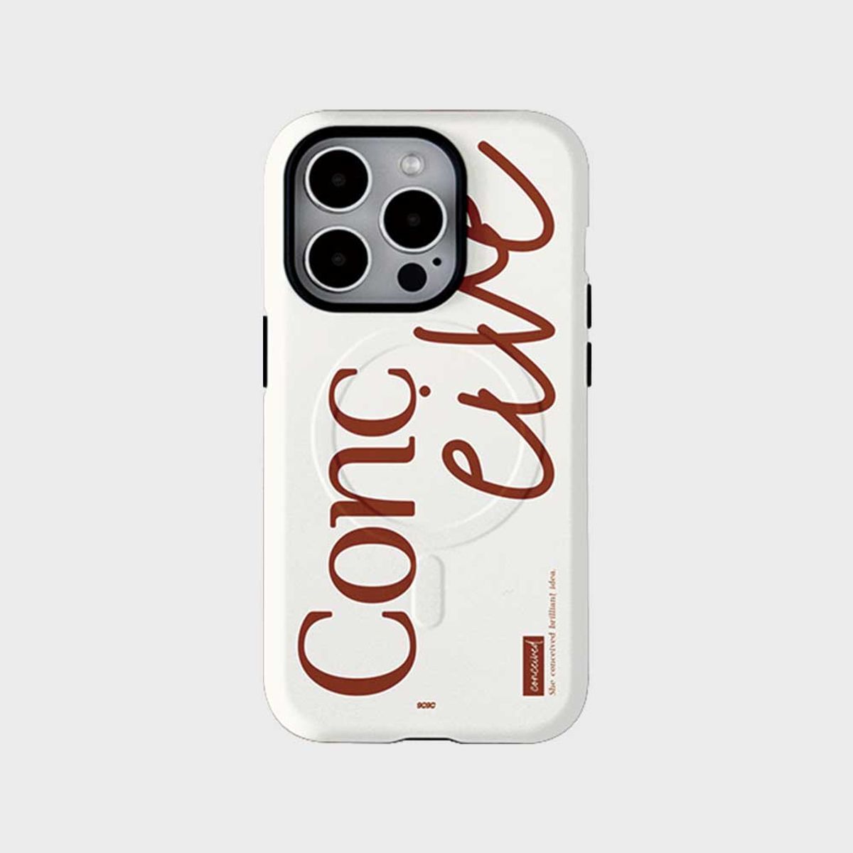 코쿼드(COQUAD) 9C9C 컬러 레터 브라운 맥세이프 아머 케이스_컨시브브라운