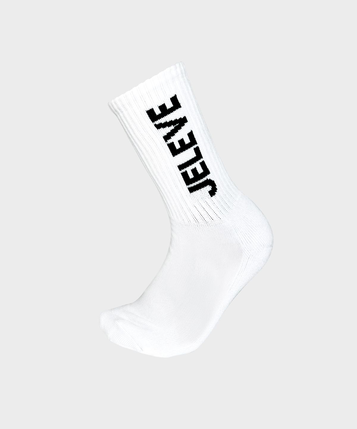제이엘브(JELEVE) 메인로고 삭스 [화이트/블랙]