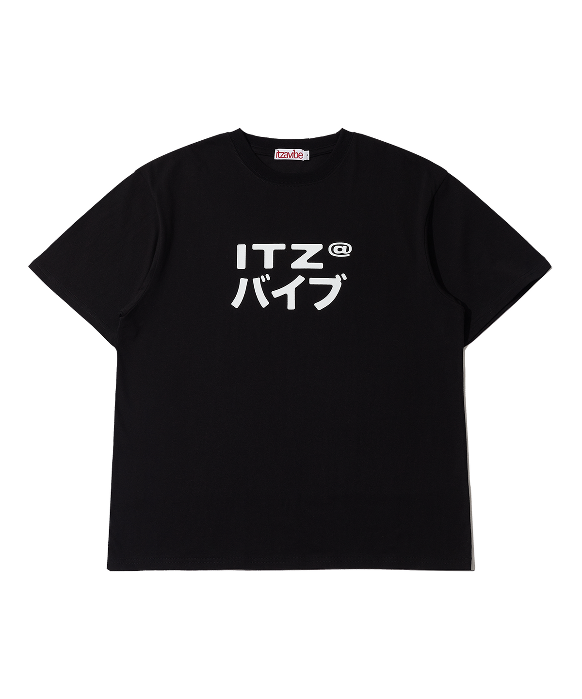 잇자바이브(ITZAVIBE) MIX LOGO T SHIRT - BLACK