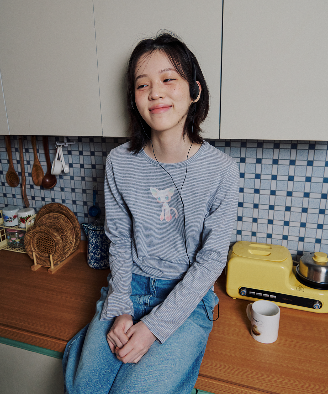 【ITZAVIBE】24fw I LOVE CATS STRIPE SLIM LONG SLEEVE MUSINSA | ITZAVIBE CAT MONSTER STRIPEF SLIM LONG SLEEVE