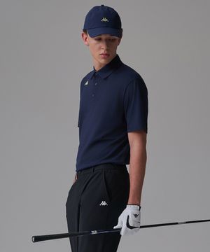 골프 폴로 피케 반팔 티셔츠 남성 네이비