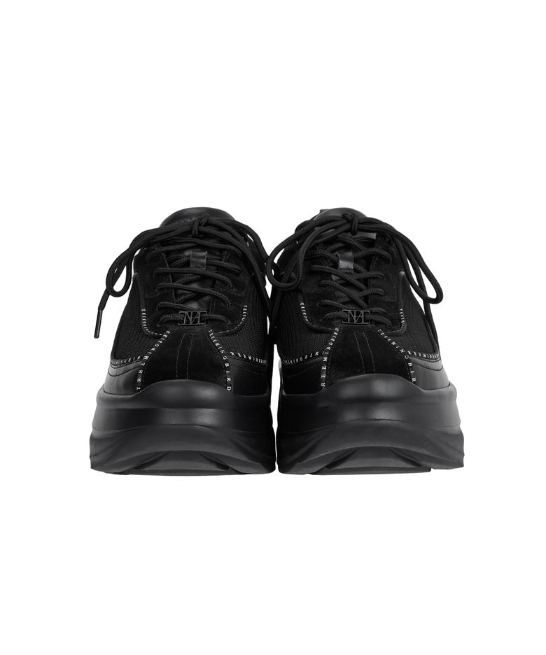 Flatform Mesh Sneakers [ Black ]