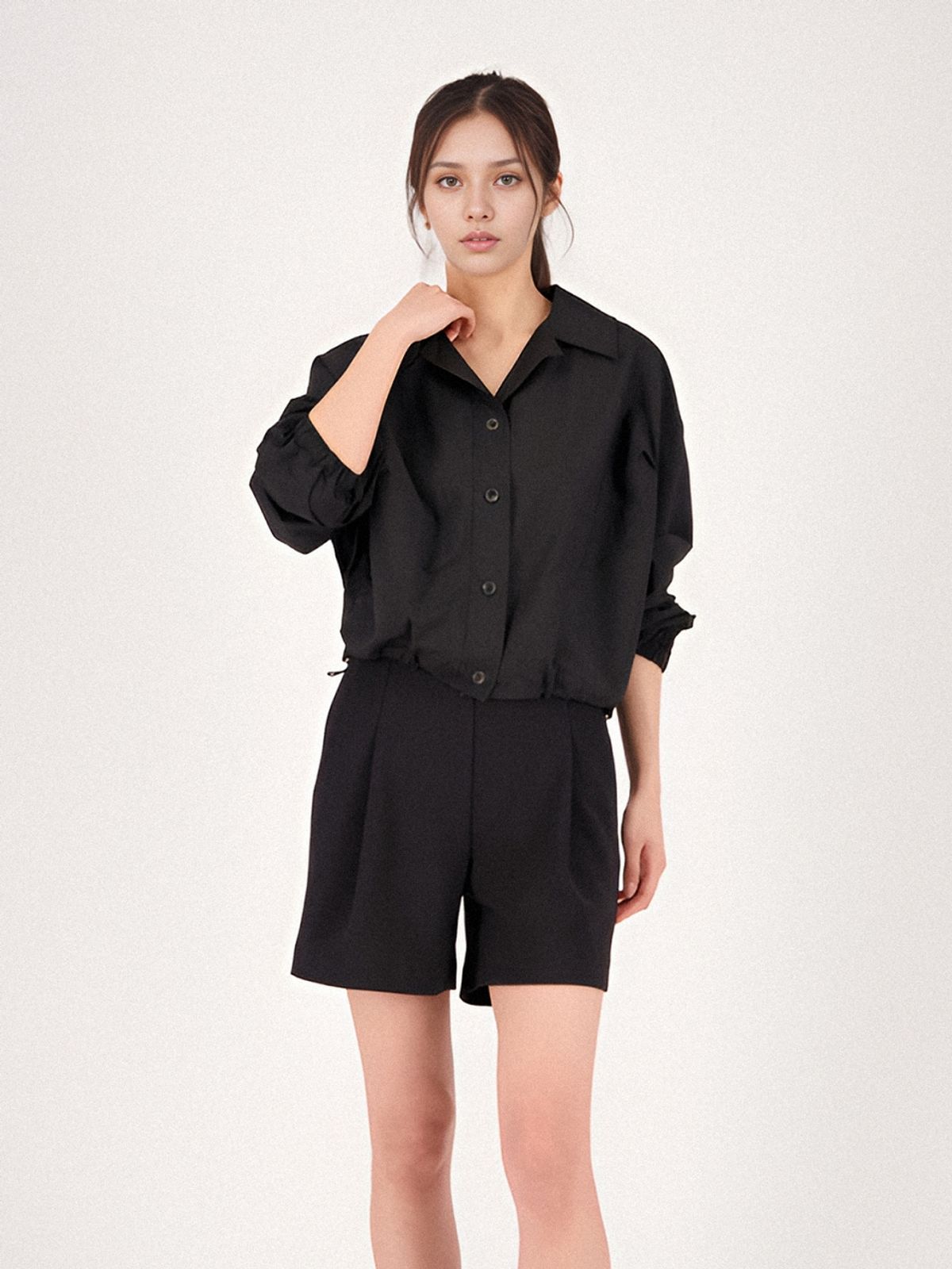 아쿠드(ACUD) Light String Shirt _Black