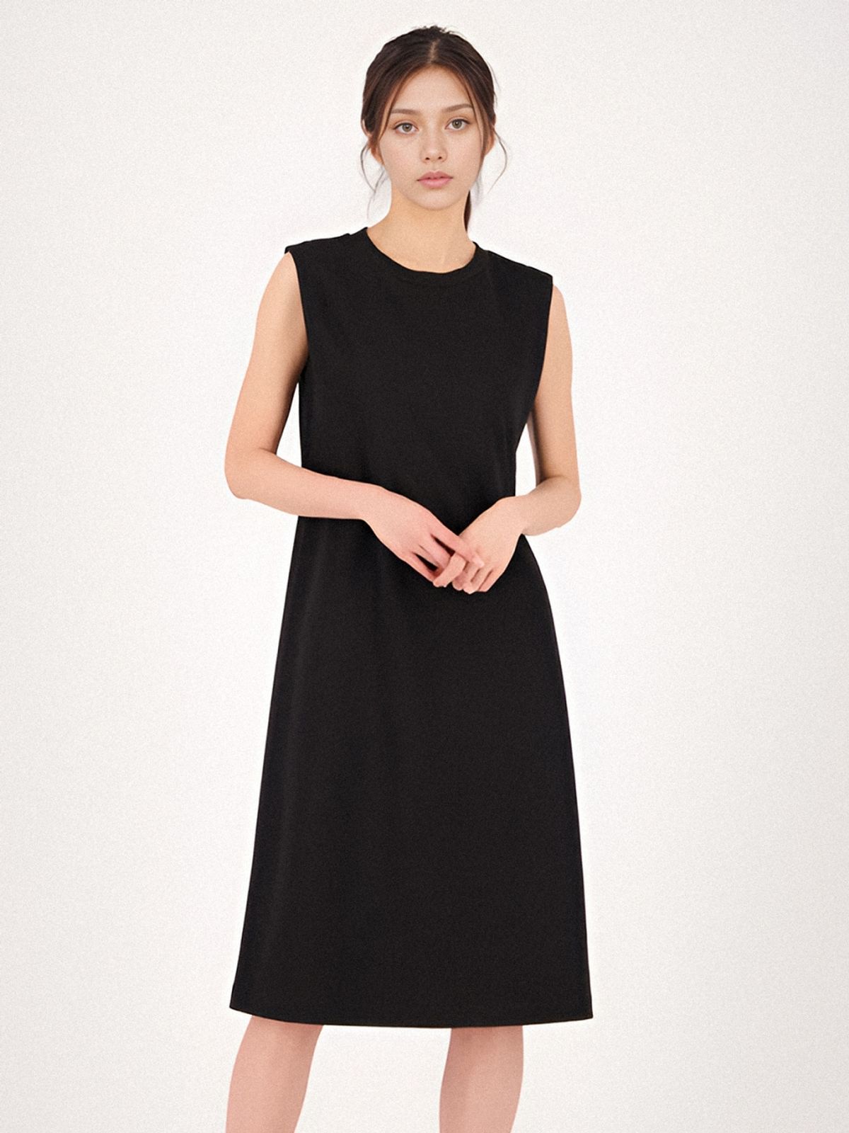 아쿠드(ACUD) Sweat Sleeveless Dress _Black