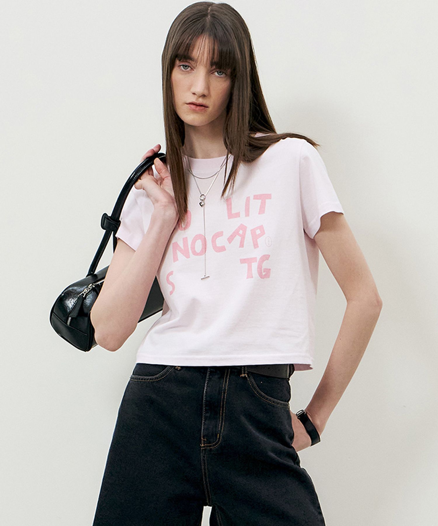 ★ MARRON EDITION★ 25 Summer Pink Solit TShirt 25 Summer_ MUSINSA | MARRON EDITION 25 Summer_ Pink Solit T-Shirt