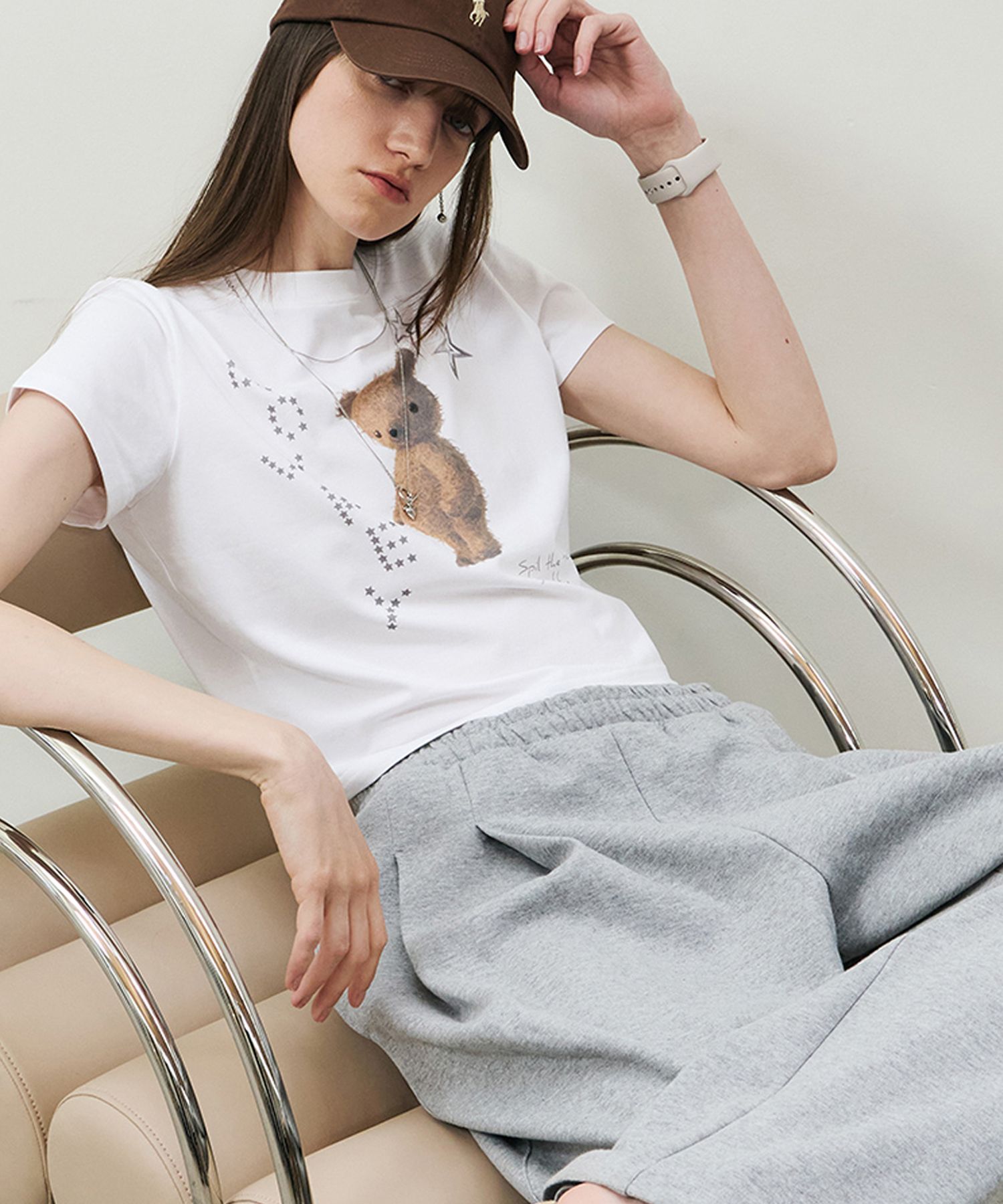 ★ MARRON EDITION★ 25 Summer Ivory Teddy Bear TShirt 25 Su MUSINSA | MARRON EDITION 25 Summer_ Ivory Teddy Bear T-Shirt