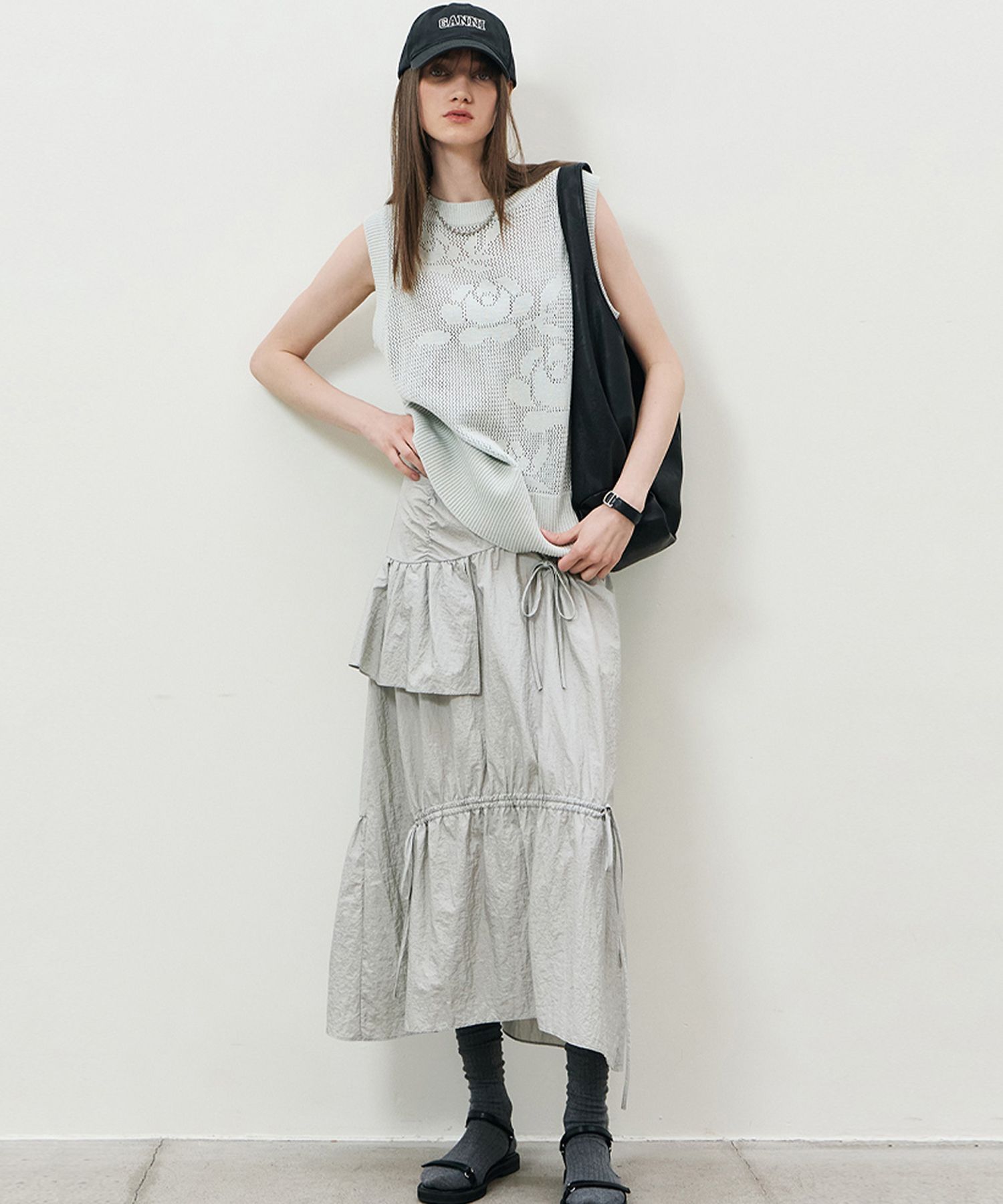 ★MARRON EDITION★韓国★25SS 超新作★Ice Cement Ruffle Skirt MUSINSA | MARRON EDITION 25 Summer_ Ice Cement Ruffle Skirt