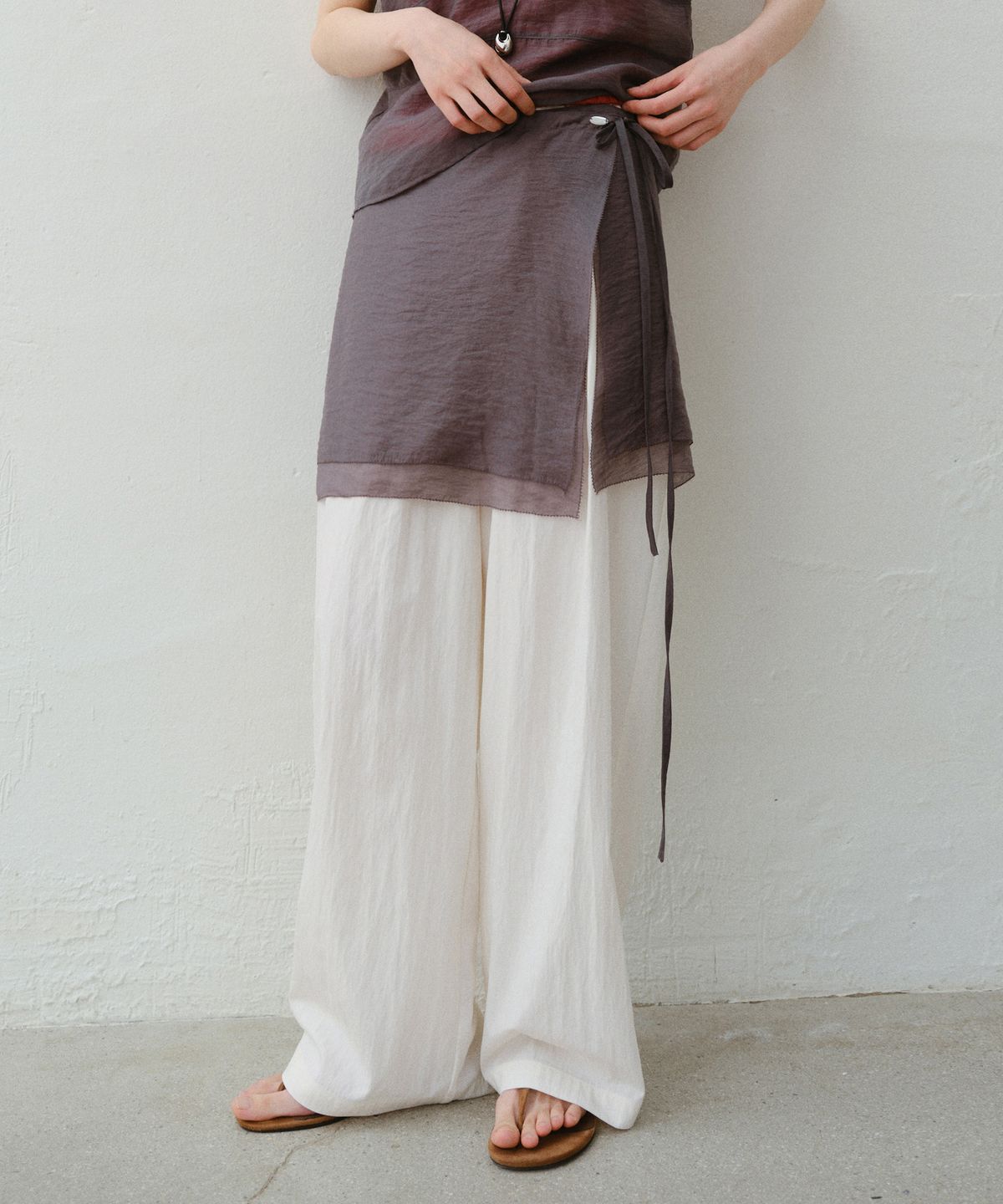 유라고(URAGO) Double layered wrap skirt