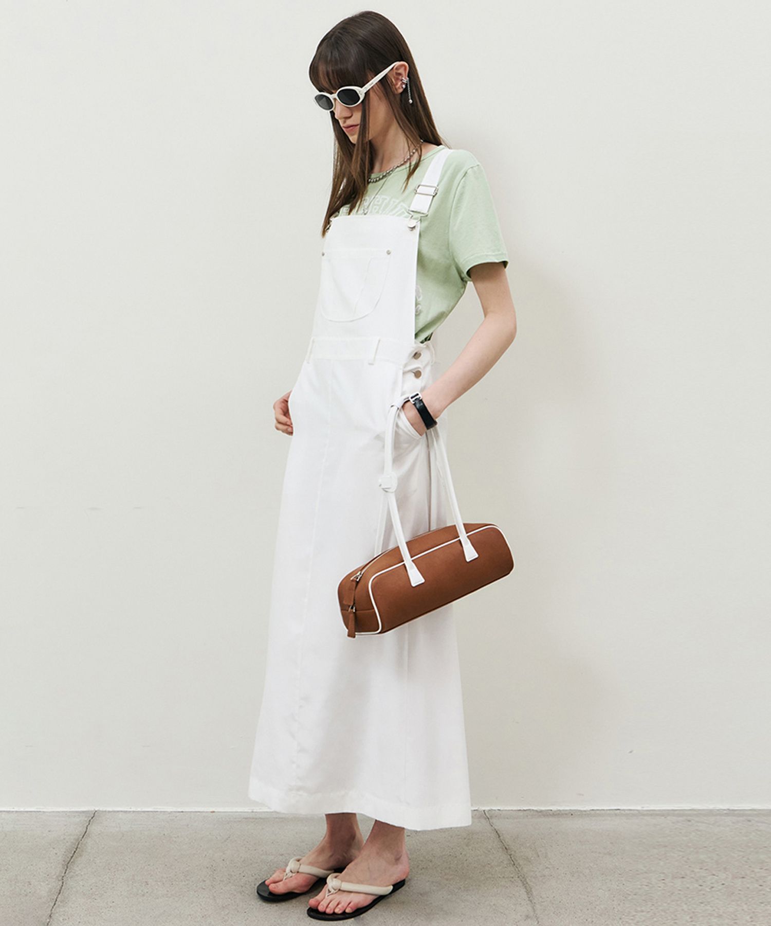 ★ MARRON EDITION★ 25 Summer_ Black Overall Dress MUSINSA | MARRON EDITION 25 Summer_ Ivory Overall Dress