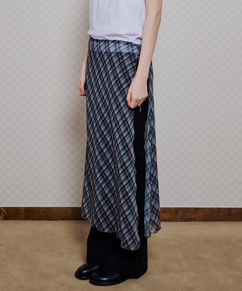 【ITZAVIBE】WIND BREAKER LONG SKIRT ICC22WSK11BK] WINDBREAKER LONG SKIRT - ITZAVIBE | 60