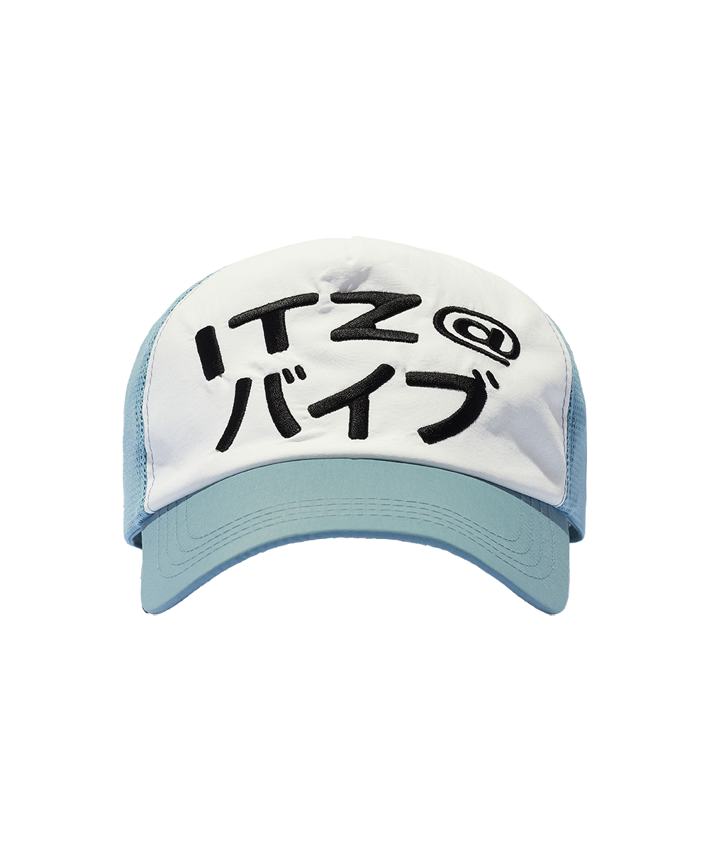 ◆ITZAVIBE◆ MIX LOGO TRUCKER CAP SKYBLUE IBBUCA41SK MUSINSA | ITZAVIBE MIX LOGO TRUCKER CAP - SKYBLUE