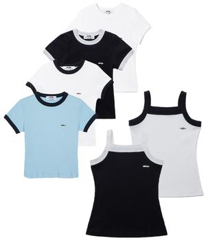 [SET] Ringer Sleeve & Sleeveless