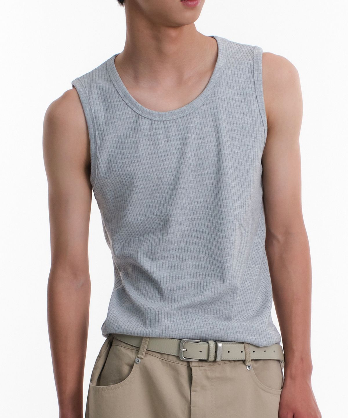다이브인(DIVEIN) UNIFORM SLEEVELESS LIGHT (MELANGE GRAY)
