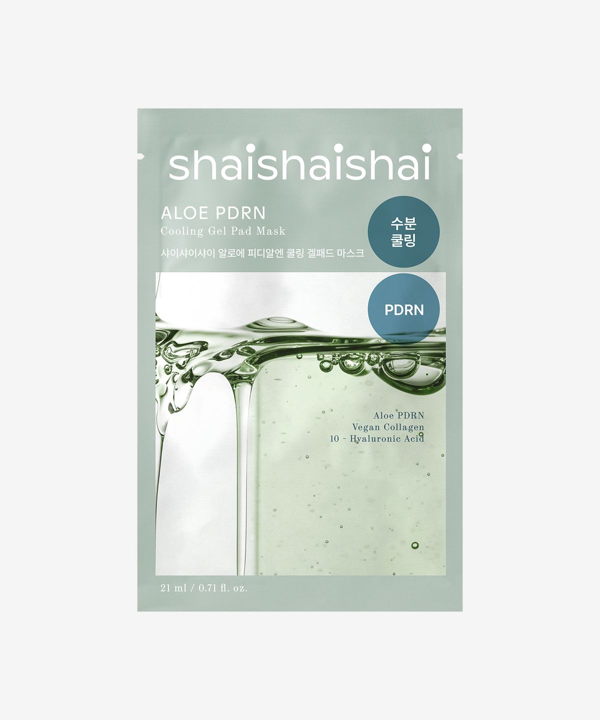 샤이샤이샤이(SHAISHAISHAI) 알로에 PDRN 쿨링 겔패드 마스크 21ml 10매입