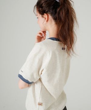 컬러블록 반팔티셔츠 오트밀 MJST7788