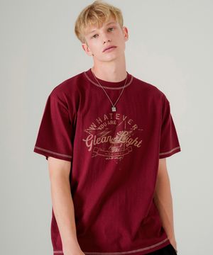 글린라이트 반팔티셔츠 버건디 MJST7791