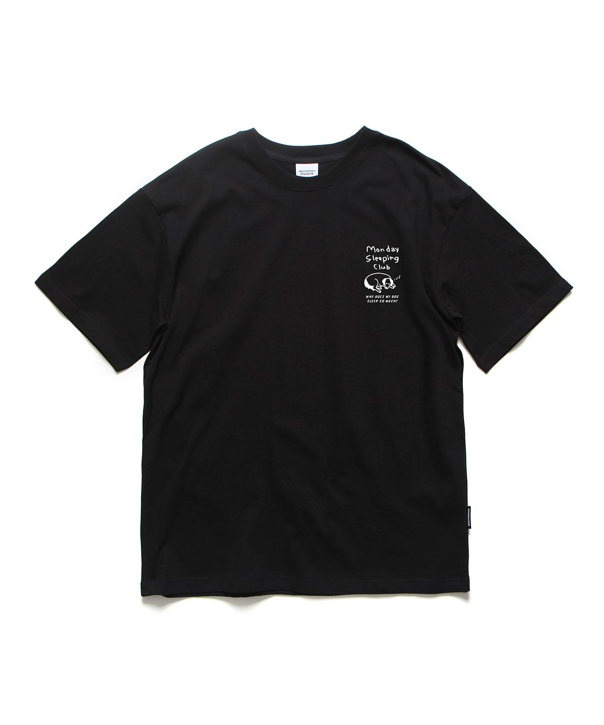 앱놀머씽(ABNORMALTHING) 슬리핑클럽 오버핏 티셔츠 블랙 (SLEEPING CLUB T-SHIRT BLACK)