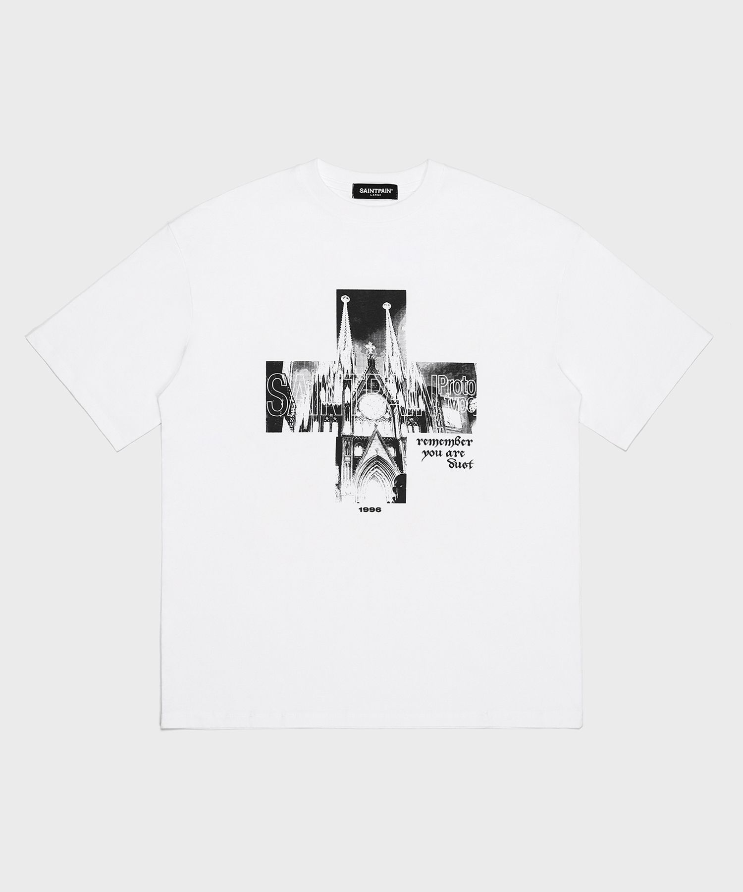 日本未入荷SAINTPAINのSP Future Cross Short Sleeve T-shirt MUSINSA | SAINTPAIN SP Future Cross Short Sleeve T-shirt White