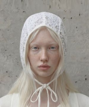 레이스 여름 항공모 AVIATOR HAT / DOUBLE LACE / WHITE