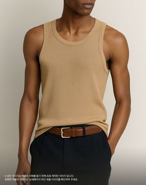 슬림 코튼 슬리브리스 [베이지]