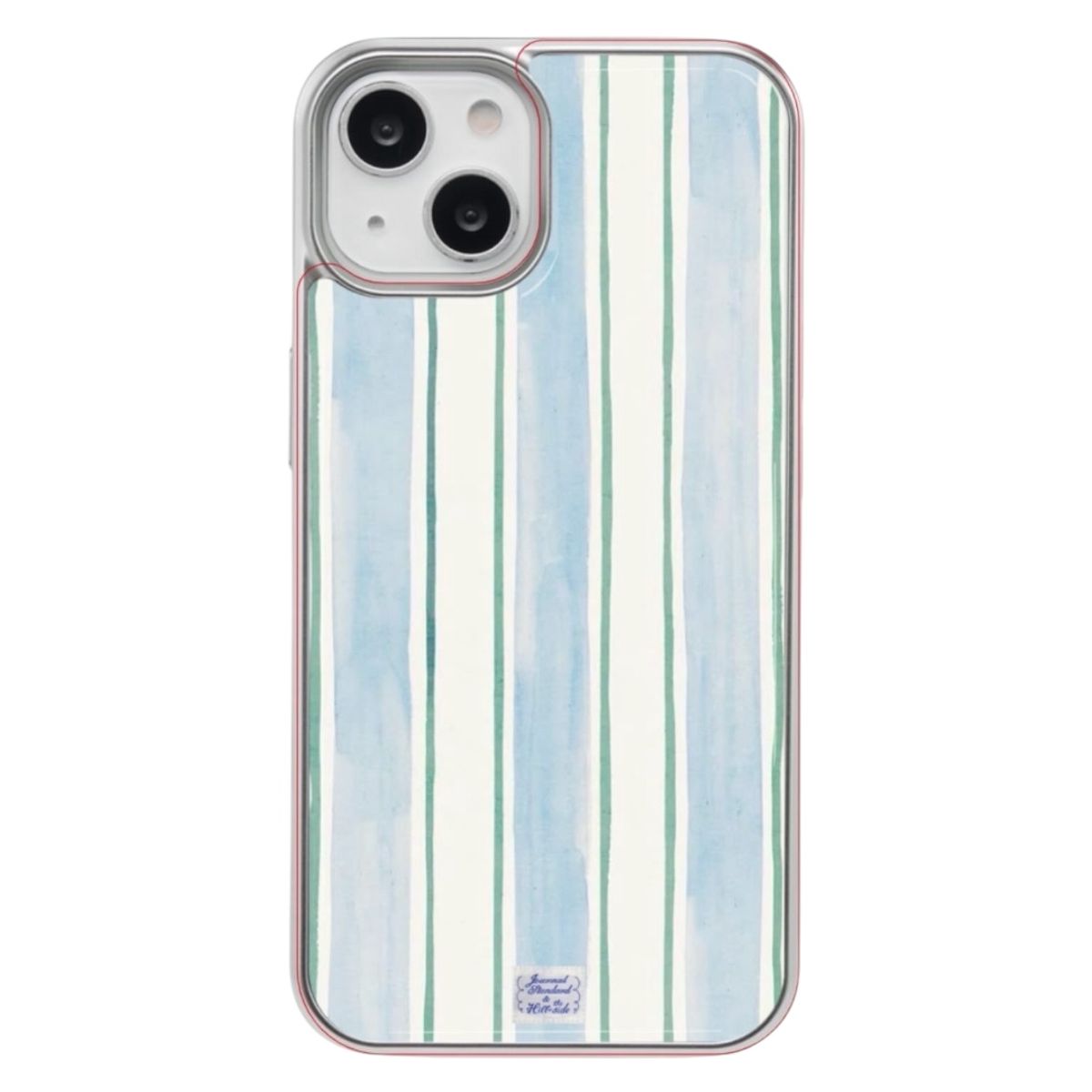 디어마이뮤즈(DEARMYMUSE) (epoxy) +맥세이프 spring green blue stripe silver 에폭시 아이폰 갤럭시 케이스