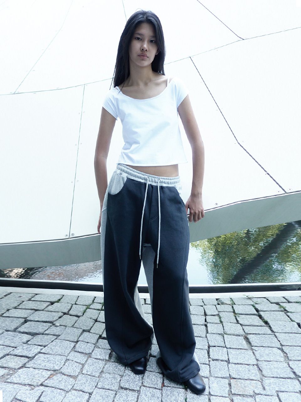 パンツ CERRIC : 25SS / REVERSE BANDING PANTS (2COLORS) MUSINSA | CERRIC REVERSE BANDING PANTS / CHARCOAL