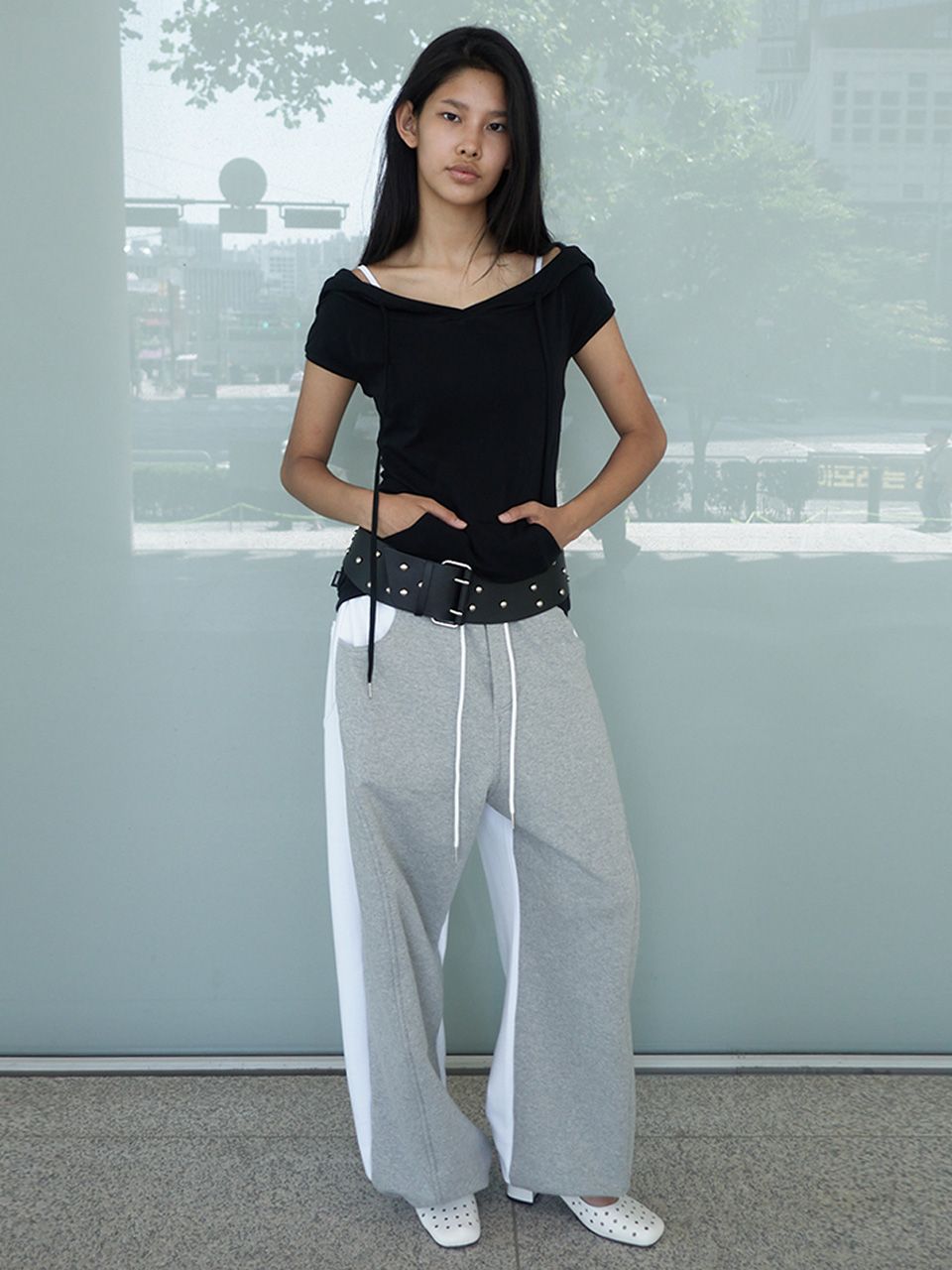 パンツ CERRIC : 25SS / REVERSE BANDING PANTS (2COLORS) MUSINSA | CERRIC REVERSE BANDING PANTS / LIGHT GRAY