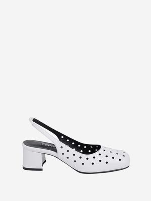 PUNCHING LEATHER MARYJANE / WHITE