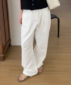 [알로하 PICK] Pintuck string wide denim