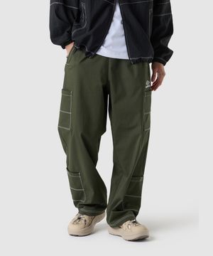 크리스피 타슬란 와이드 카고 팬츠 카키(UQ221CPT59)