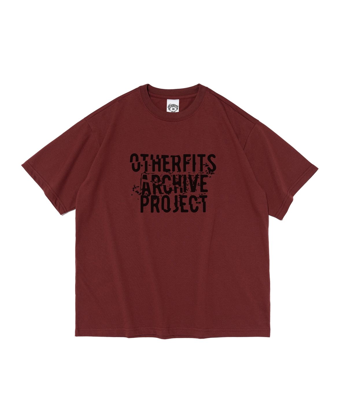 아더피츠(OTHERFITS) 아카이브 레터링 반팔티셔츠 (와인)